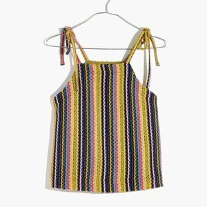 Madewell Texture & Thread Tie-Shoulder Tank Top - M